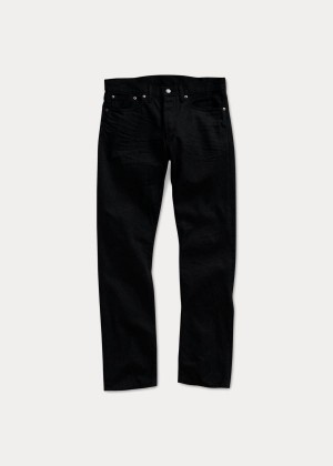 Jeansy Ralph Lauren Slim Fit Selvedge Jean Męskie Czarne | TPOZ4901