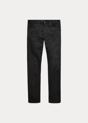 Jeansy Ralph Lauren Straight Fit Stretch Jean Męskie Czarne | NLFV3462