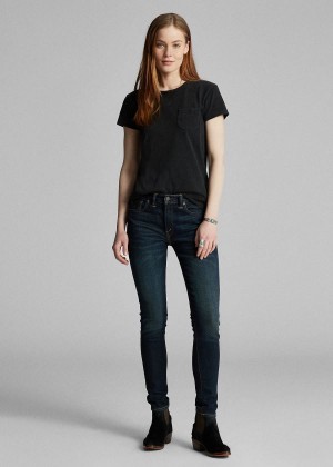 Jeansy Ralph Lauren Stretch Skinny Jean Damskie Niebieskie Niebieskie | HWYL8937