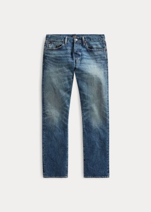 Jeansy Ralph Lauren Varick Slim Straight Jean Męskie Niebieskie Niebieskie | FNEH1976