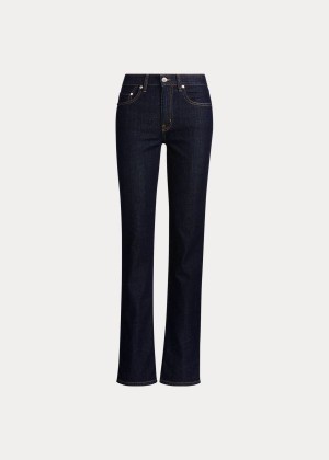 Jeansy Ralph Lauren Western Straight-Leg Jean Damskie Granatowe Niebieskie | HMVT0868