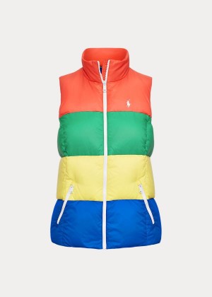 Kamizelka Ralph Lauren Color-Blocked Down Vest Damskie Kolorowe | UCEB9351