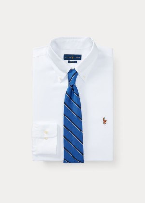 Koszule Ralph Lauren Classic Fit Easy-Care Shirt Męskie Białe | NALD9975