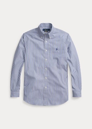 Koszule Ralph Lauren Classic Fit Striped Shirt Męskie Granatowe Białe | QUXB6977