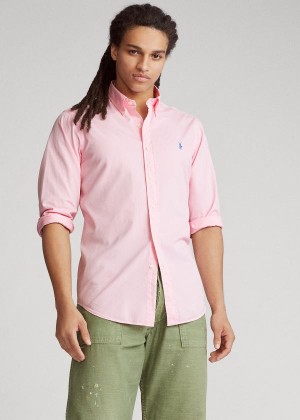 Koszule Ralph Lauren Classic Fit Twill Shirt Męskie Różowe | TYGM5642