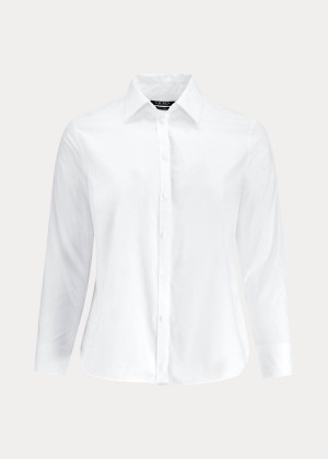 Koszule Ralph Lauren Cotton Poplin Shirt - Shirts Woman (sizes 14-22) Damskie Białe | QHPZ8837