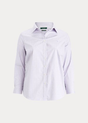 Koszule Ralph Lauren Easy Care Striped Shirt Damskie Fioletowe Kolorowe | YNAI4609