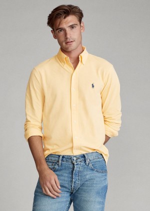 Koszule Ralph Lauren Featherweight Mesh Shirt Męskie Żółte | PIUJ8671