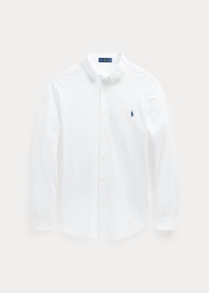 Koszule Ralph Lauren Featherweight Mesh Shirt Męskie Białe | ZEQI4130