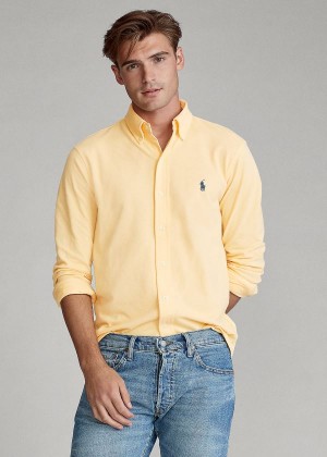 Koszule Ralph Lauren Featherweight Mesh Shirt Męskie Żółte | NEIH0891