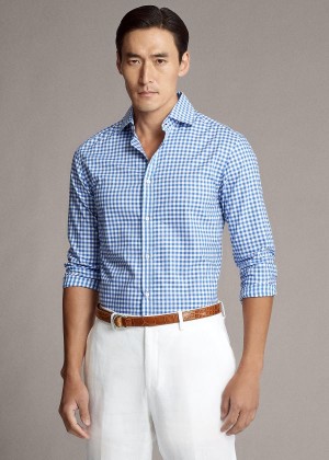 Koszule Ralph Lauren Gingham Twill Shirt Męskie Niebieskie | QRGX0522