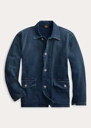 Koszule Ralph Lauren Indigo-Dyed Jersey Overshirt Damskie Indygo Niebieskie Niebieskie | FAXW8927