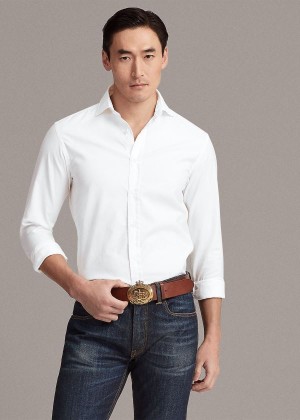 Koszule Ralph Lauren Oxford Shirt Męskie Białe | ZOZD1352