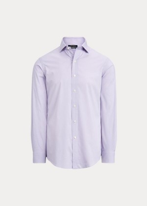 Koszule Ralph Lauren Performance Stretch Shirt Męskie Głęboka Fioletowe Białe | YVJW9484