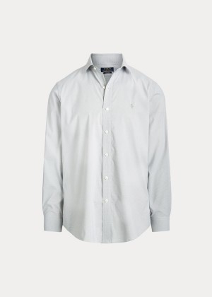 Koszule Ralph Lauren Performance Stretch Shirt Męskie Szare Białe | SJPH8719