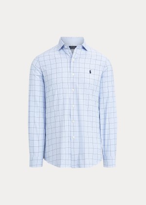 Koszule Ralph Lauren Performance Twill Shirt Męskie Niebieskie Granatowe | APRY6235