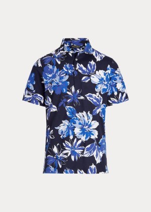 Koszulki Polo Ralph Lauren Classic Fit Floral Jersey Polo Męskie Granatowe Kolorowe | JOSW5547