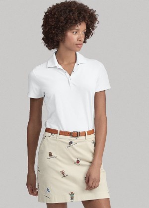 Koszulki Polo Ralph Lauren Classic Fit Golf Tour Polo Damskie Białe | NEYR7136