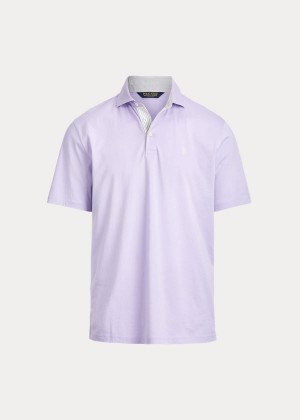 Koszulki Polo Ralph Lauren Classic Fit Jersey Polo Shirt Męskie Głęboka Fioletowe | RBSQ7305