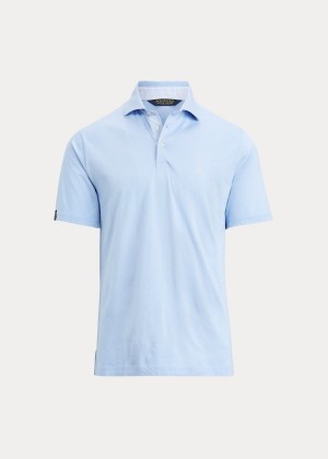 Koszulki Polo Ralph Lauren Classic Fit Jersey Polo Shirt Męskie Niebieskie | MWYK8654