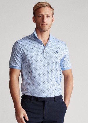 Koszulki Polo Ralph Lauren Classic Fit Soft Cotton Polo Męskie Niebieskie Kolorowe | QCEL2777