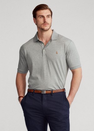 Koszulki Polo Ralph Lauren Classic Fit Soft Cotton Polo Męskie Szare | AMYN5513