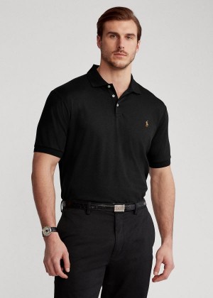 Koszulki Polo Ralph Lauren Classic Fit Soft Cotton Polo Męskie Czarne | EOPP1328