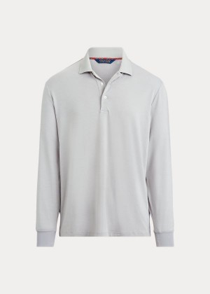 Koszulki Polo Ralph Lauren Classic Fit Tech Jersey Polo Męskie Szare | OTVQ4121