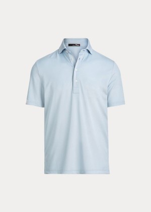 Koszulki Polo Ralph Lauren Classic Fit Tech Piqu? Polo Męskie Niebieskie | GMYL9290