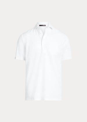 Koszulki Polo Ralph Lauren Classic Fit Tech Piqu? Polo Męskie Białe | QAGT4328