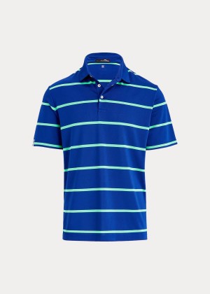 Koszulki Polo Ralph Lauren Classic Fit Tech Piqu? Polo Męskie Królewski Niebieski Niebieskie Zielone | HIFT6117