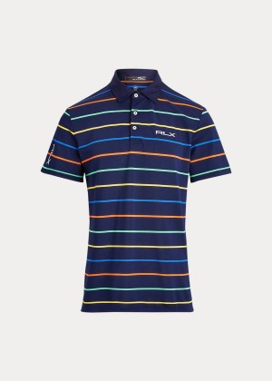 Koszulki Polo Ralph Lauren Custom Slim Tech Piqu? Polo Męskie Granatowe | MHGA1309