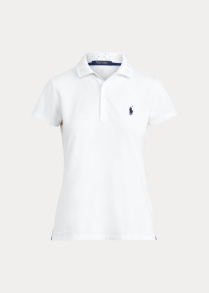 Koszulki Polo Ralph Lauren Eyelet Golf Polo Shirt Damskie Białe | IZEM3137