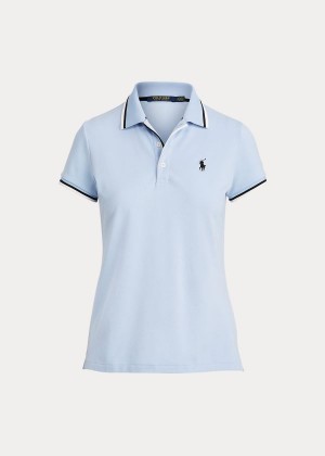 Koszulki Polo Ralph Lauren Tailored Fit Golf Polo Shirt Damskie Niebieskie | SNGK4037