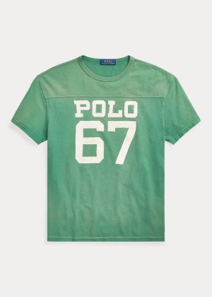 Koszulki Ralph Lauren Classic Fit Graphic T-Shirt Męskie Zielone | GDTC9902