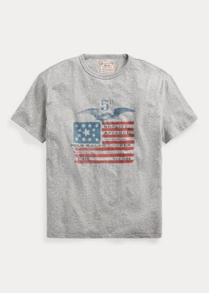 Koszulki Ralph Lauren Classic Fit Graphic T-Shirt Męskie Szare | SIER3217