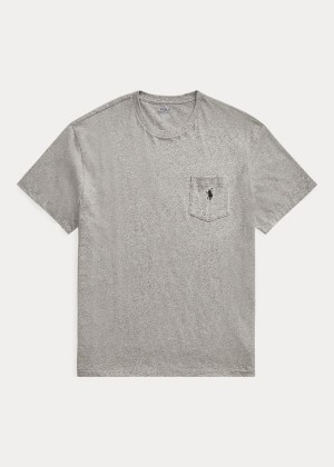 Koszulki Ralph Lauren Classic Fit Pocket T-Shirt Męskie Szare | ERSD5204