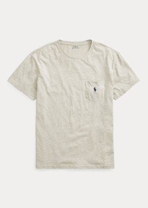 Koszulki Ralph Lauren Classic Fit Pocket T-Shirt Męskie Szare | EWJA1522