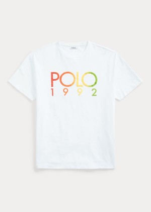 Koszulki Ralph Lauren Classic Fit Polo 1992 T-Shirt Męskie Białe | ORCI3206