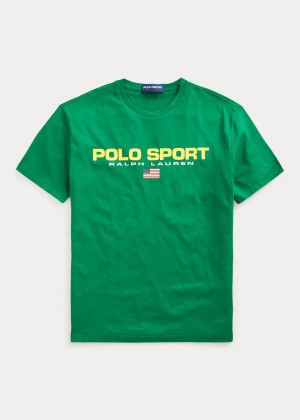 Koszulki Ralph Lauren Classic Fit Polo Sport T-Shirt Męskie Zielone | BOVI5026