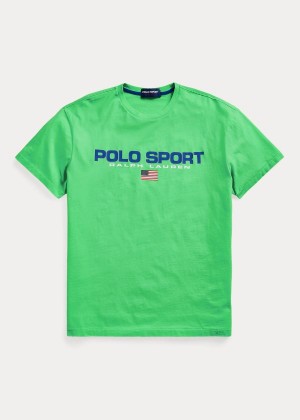 Koszulki Ralph Lauren Classic Fit Polo Sport T-Shirt Męskie Zielone | GWJH7194