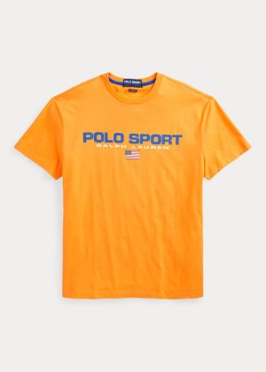 Koszulki Ralph Lauren Classic Fit Polo Sport T-Shirt Męskie Pomarańczowe | ZDXO2146