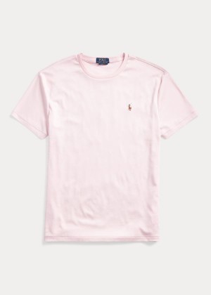 Koszulki Ralph Lauren Classic Soft Cotton T-Shirt Męskie Różowe | BOCZ5203