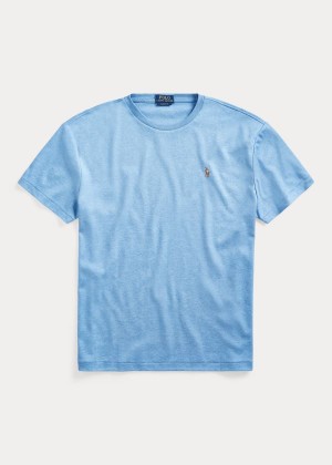 Koszulki Ralph Lauren Classic Soft Cotton T-Shirt Męskie Królewski Niebieski Niebieskie | AAEU5232