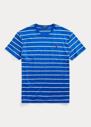 Koszulki Ralph Lauren Classic Soft Cotton T-Shirt Męskie Niebieskie Królewski Niebieski Białe | MHSX9374