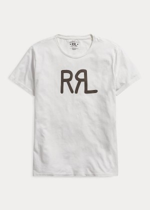 Koszulki Ralph Lauren Cotton Jersey Graphic T-Shirt Męskie Białe | KJAB5442