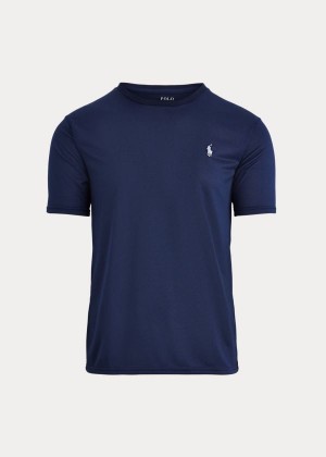 Koszulki Ralph Lauren Performance Jersey T-Shirt Męskie Granatowe | BQLR7075