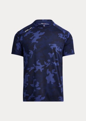 Koszulki Ralph Lauren Performance Jersey T-Shirt Męskie Niebieskie | JGWA5868