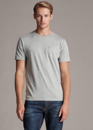 Koszulki Ralph Lauren Relaxed Fit Pocket T-Shirt Męskie Głęboka Szare | SSOJ2330