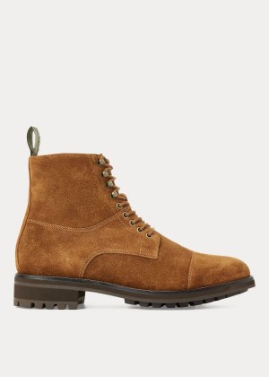 Kozaki Ralph Lauren Bryson Suede Cap-Toe Boot Męskie Brązowe | PXDD8911